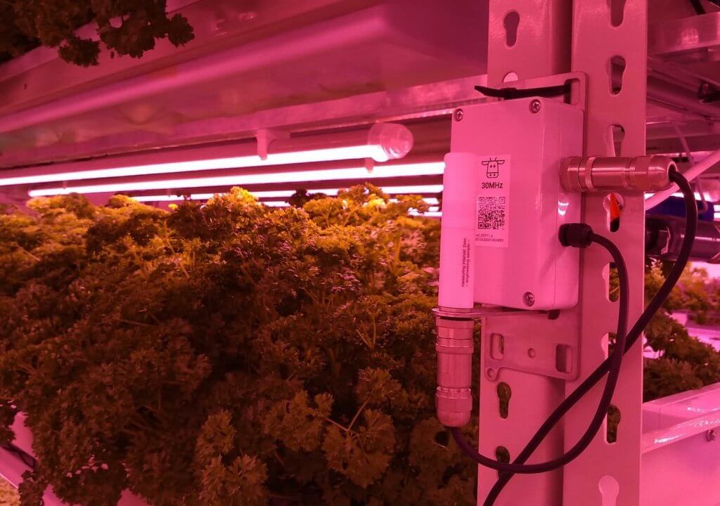 A CO2 sensor from 30MHz in LettUs Grows indoor vertical farm.